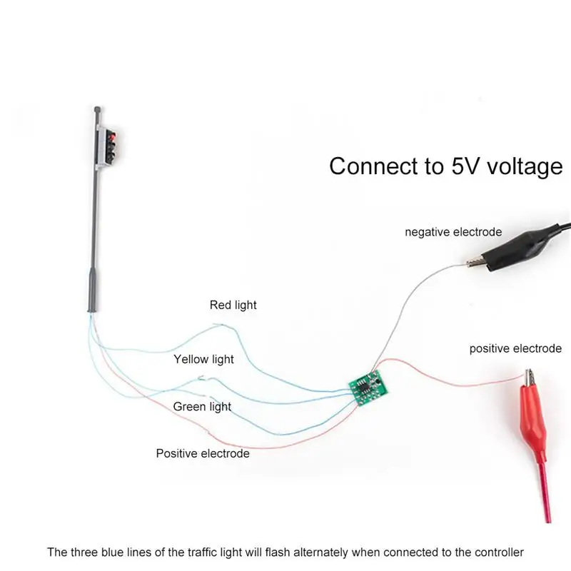 1/3/5/10pcs Model Traffic Signal Light Controller Electric Circuit Board HO N Scale Train Railway Traffic Light Panel Controller