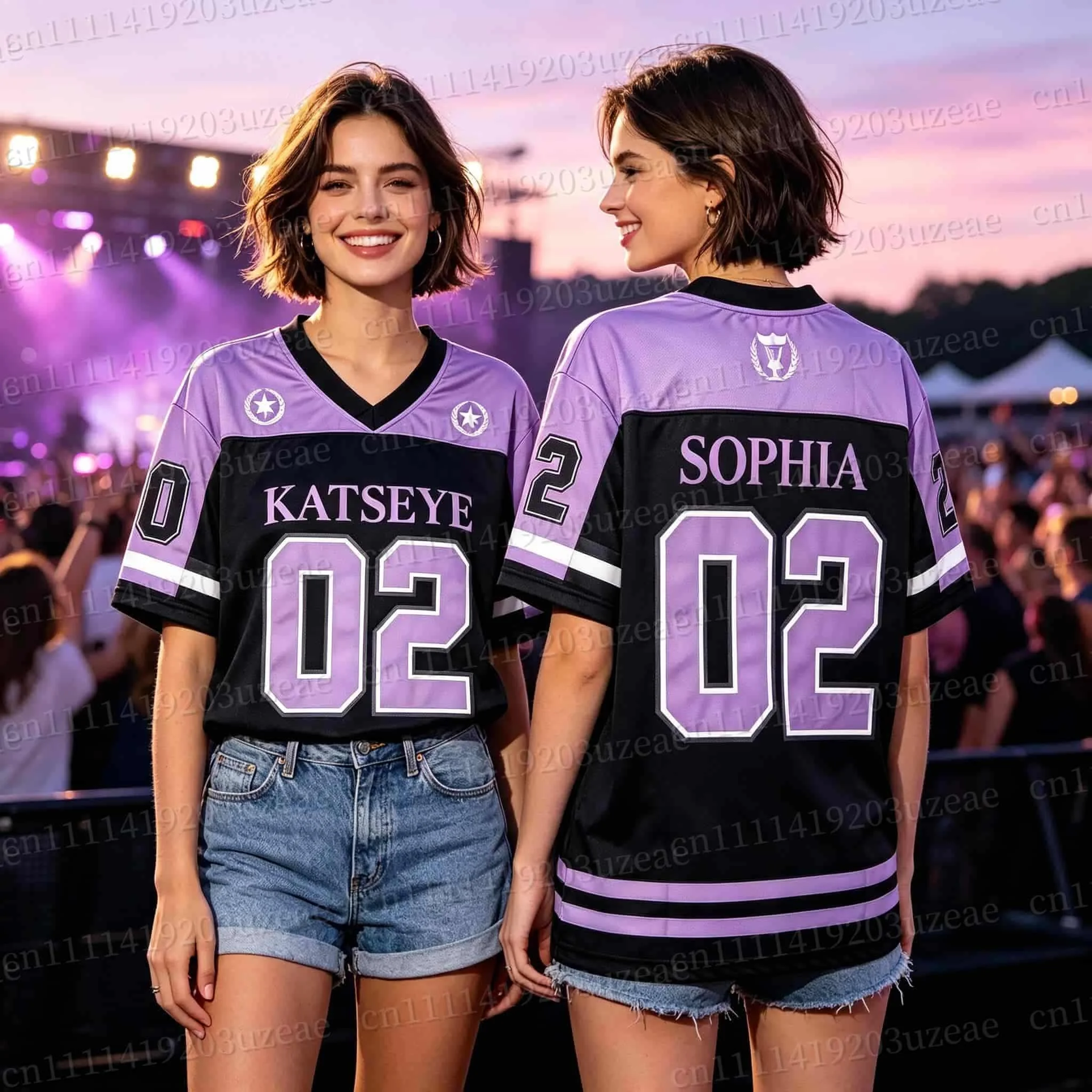 2026 KATSEYE 03 Purple Black Baseball Jersey Men Women Retro Hip Hop Oversized Fans Tee Shirt Concert Casual Streetwear Tops
