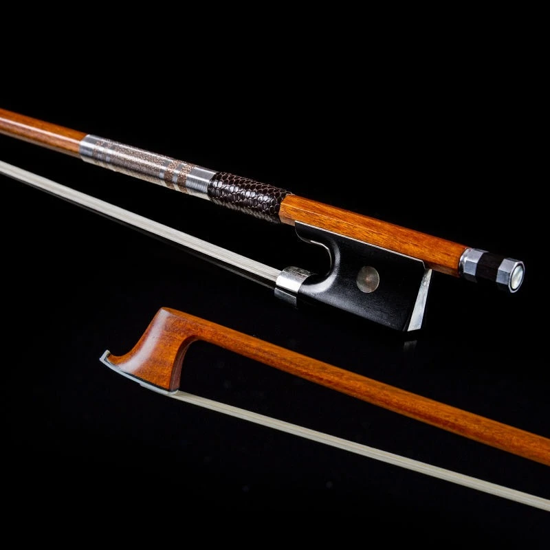 Arco de violín de alta calidad, arco de violonchelo de cola de caballo pura, violín de arco de reproducción certificado profesionalmente