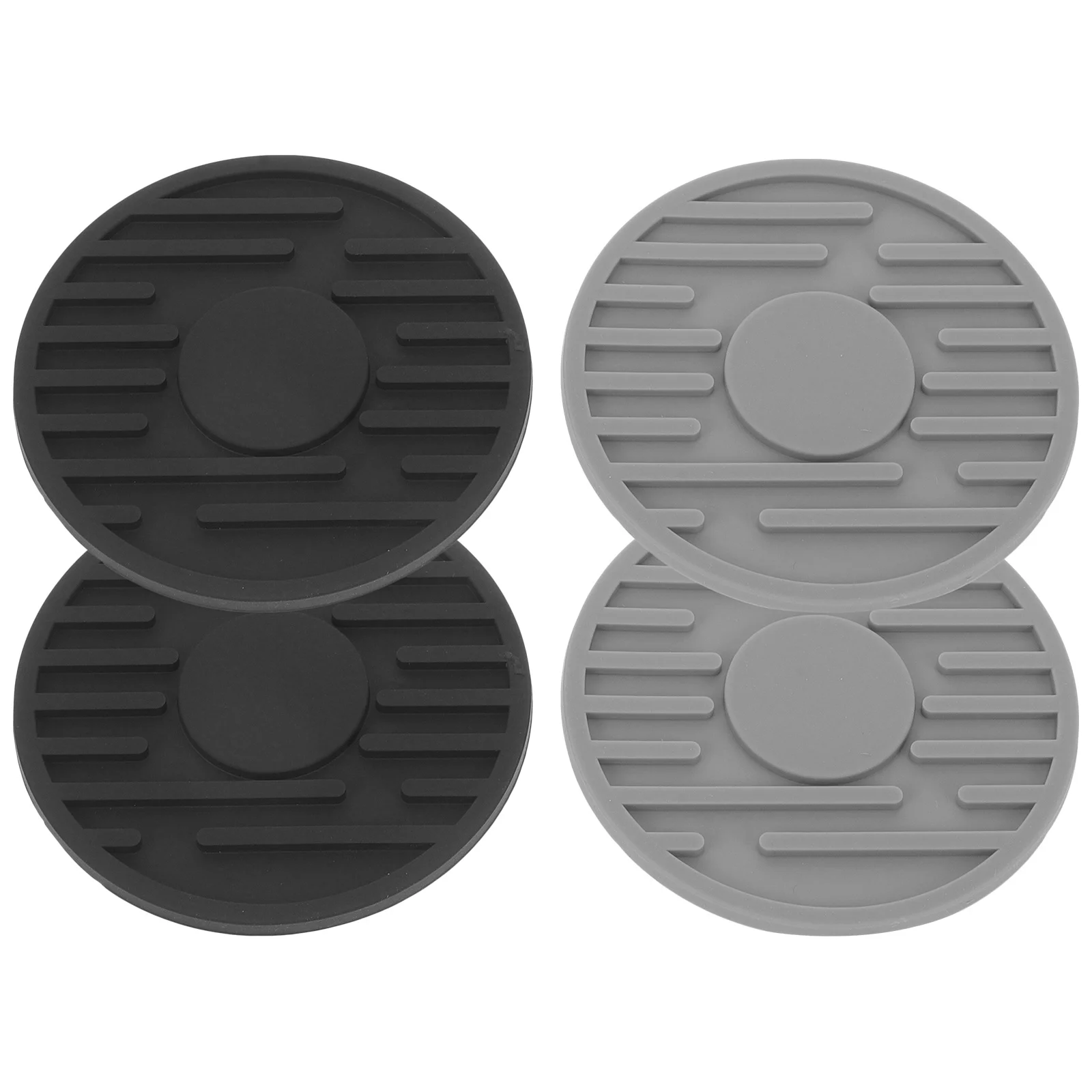 

4 pcs Silicone Coasters For Car Non-Slip Round Drinks Holder Vehicle Cup Mat Auto Anti-Slip Coaster Universal Fit Durable Sturdy