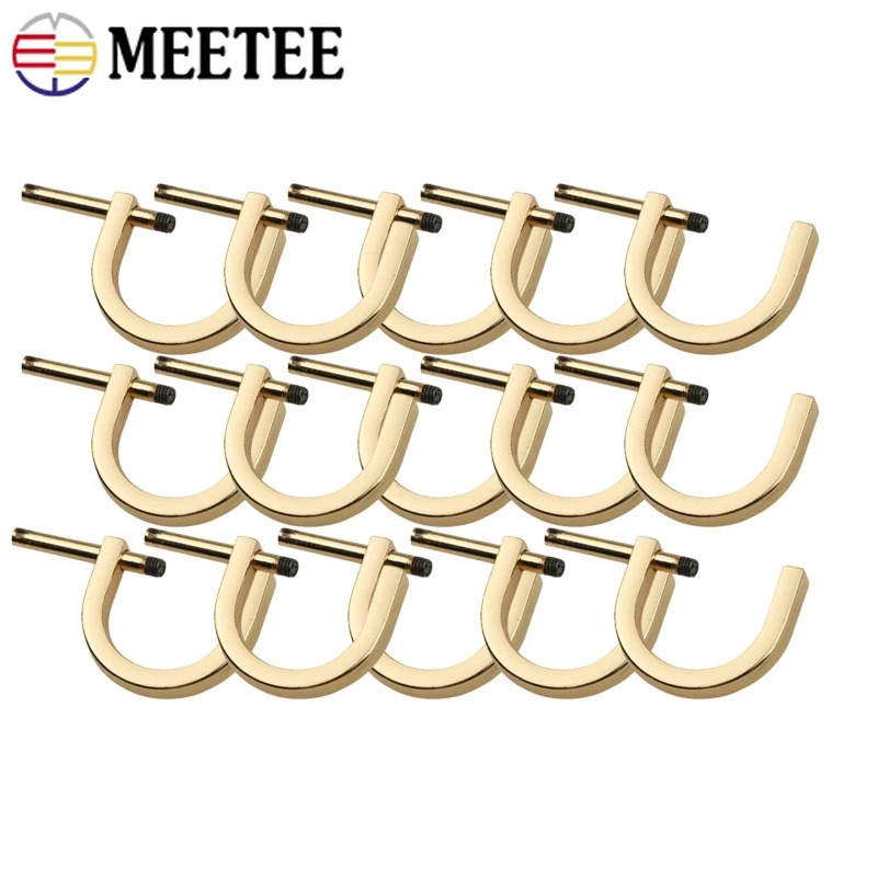 

5/10Pcs 13-25mm Removable Screw Metal Buckle Backpack Keychain D Ring Clasp Bag Strap Adjuster DIY Sewing Hardware Accessories