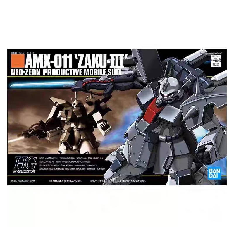 

Bandai Gundam Hguc 1/144 ZakuⅢ ZakuⅢ Custom AMX-011S Assembly Model Ki Gifts Toy Collection for Kids Action Figure Model