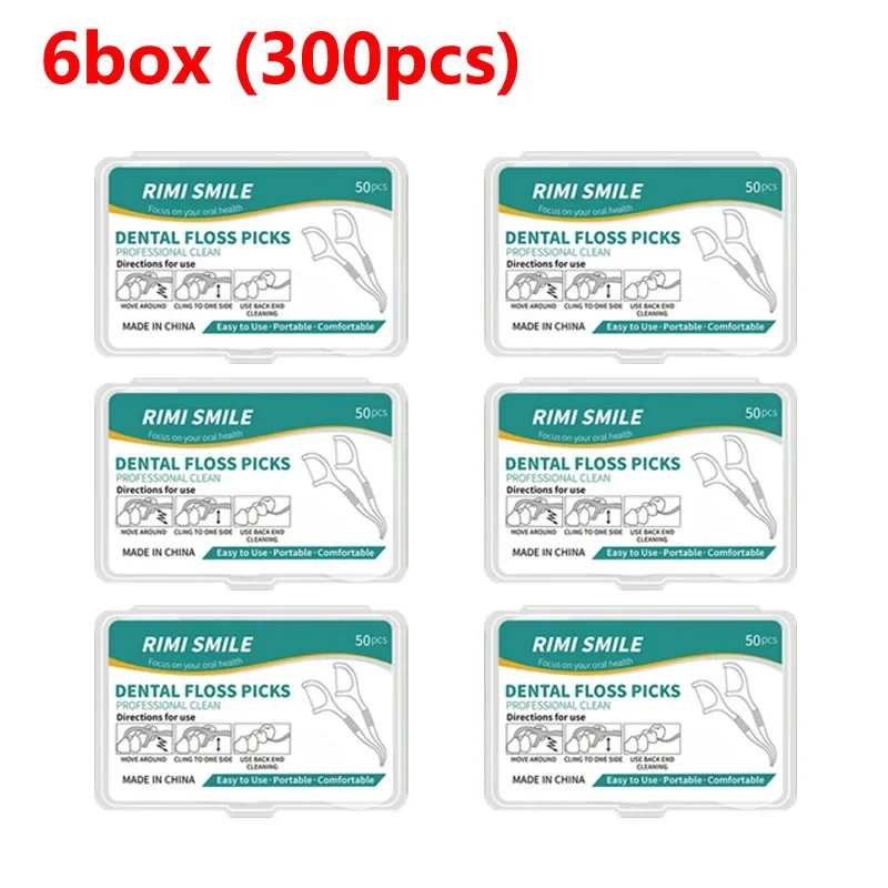 2-10Box Disposable Plastic Toothpick Dental Floss High-tension Smooth Dental Floss Stick Portable Dental Floss Box Dental