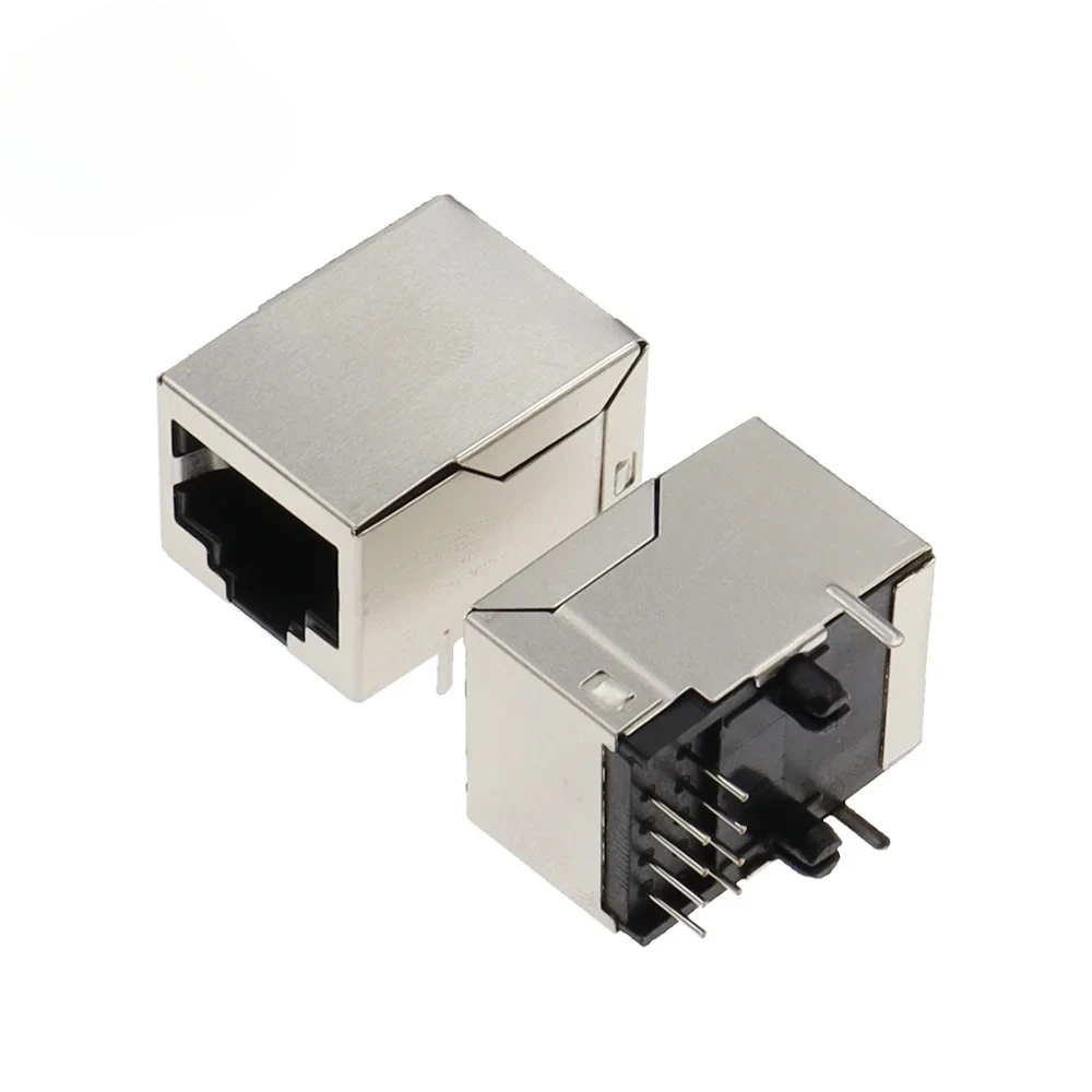 Shield RJ45 8P8C Jack Connector No LED 21MM PCB Mount Network Internet Modular