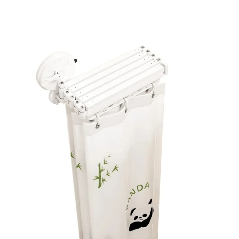 

Suction cup folding shower curtain installation without punching bathroom shower curtain
