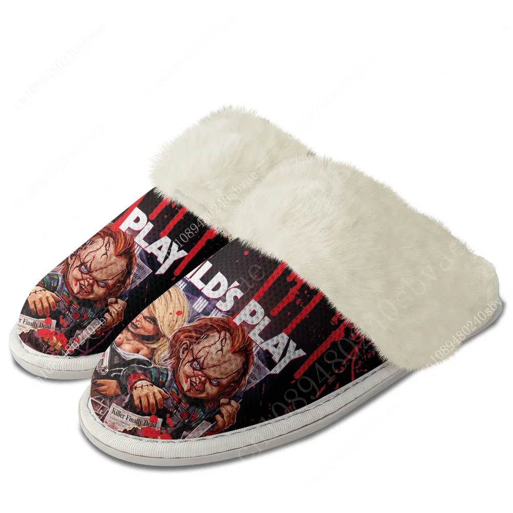 

Childs Play Shoes Custom Slippers Mens Womens Home Cotton Plush Bedroom Casual Keep Warm Customized Thermal Lightweight Slipper