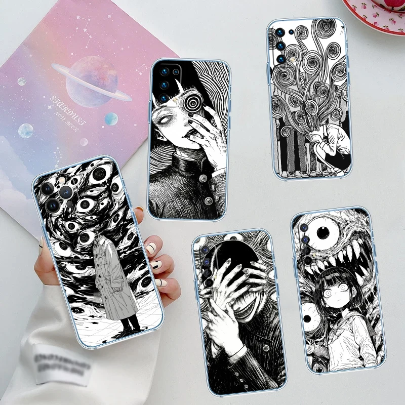 UN14 Horror Junji Ito Tomie Transparent Phone Case for Motorola Moto G7 G8 G9 G84 G85 G73 G24 G15 Z2 Play Power Plus - view 4