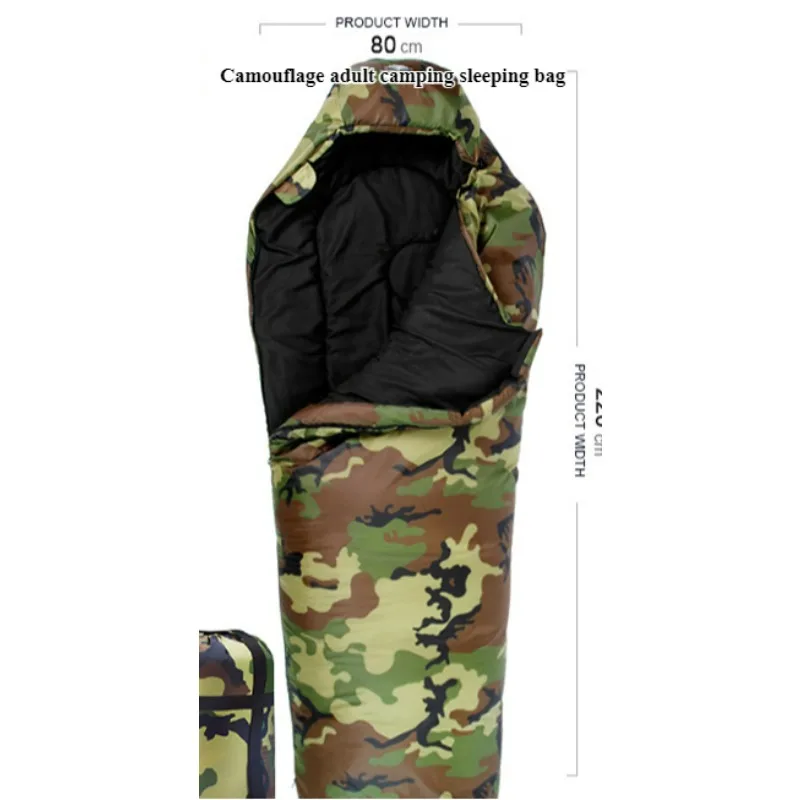 Sleeping bag adult outdoor autumn and winter four seasons thickened warm camouflage adult camping sleeping bag