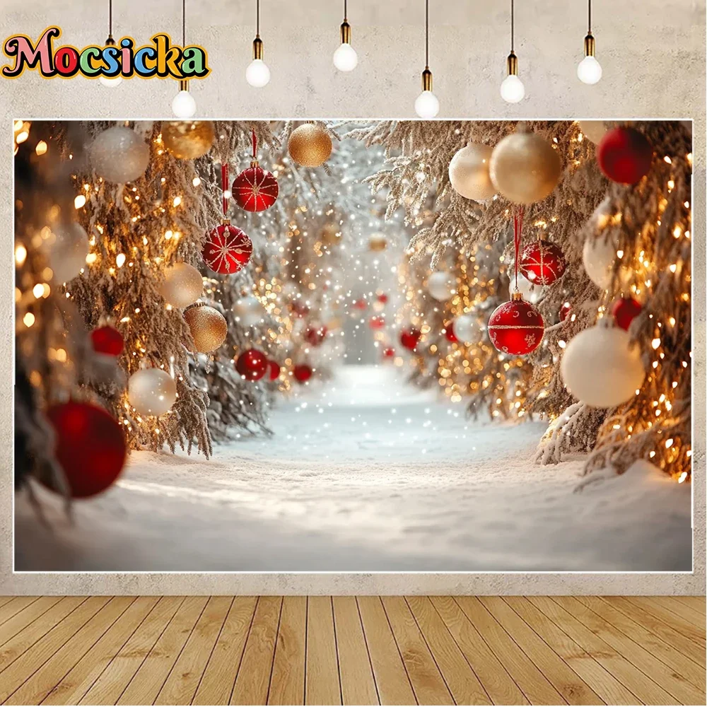 Mocsicka عيد الميلاد التصوير خلفيات الشتاء سانتا كلوز عطلة حزب الأسرة الأطفال الناس صور خلفيات الاستوديو