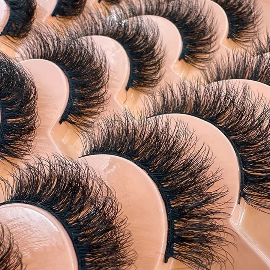 14 زوجًا من الرموش الصناعية مقاس 15 مم، رموش صناعية رقيقة ومجعدة بشكل طبيعي، تخلق مظهرًا مذهلًا للمكياج #5