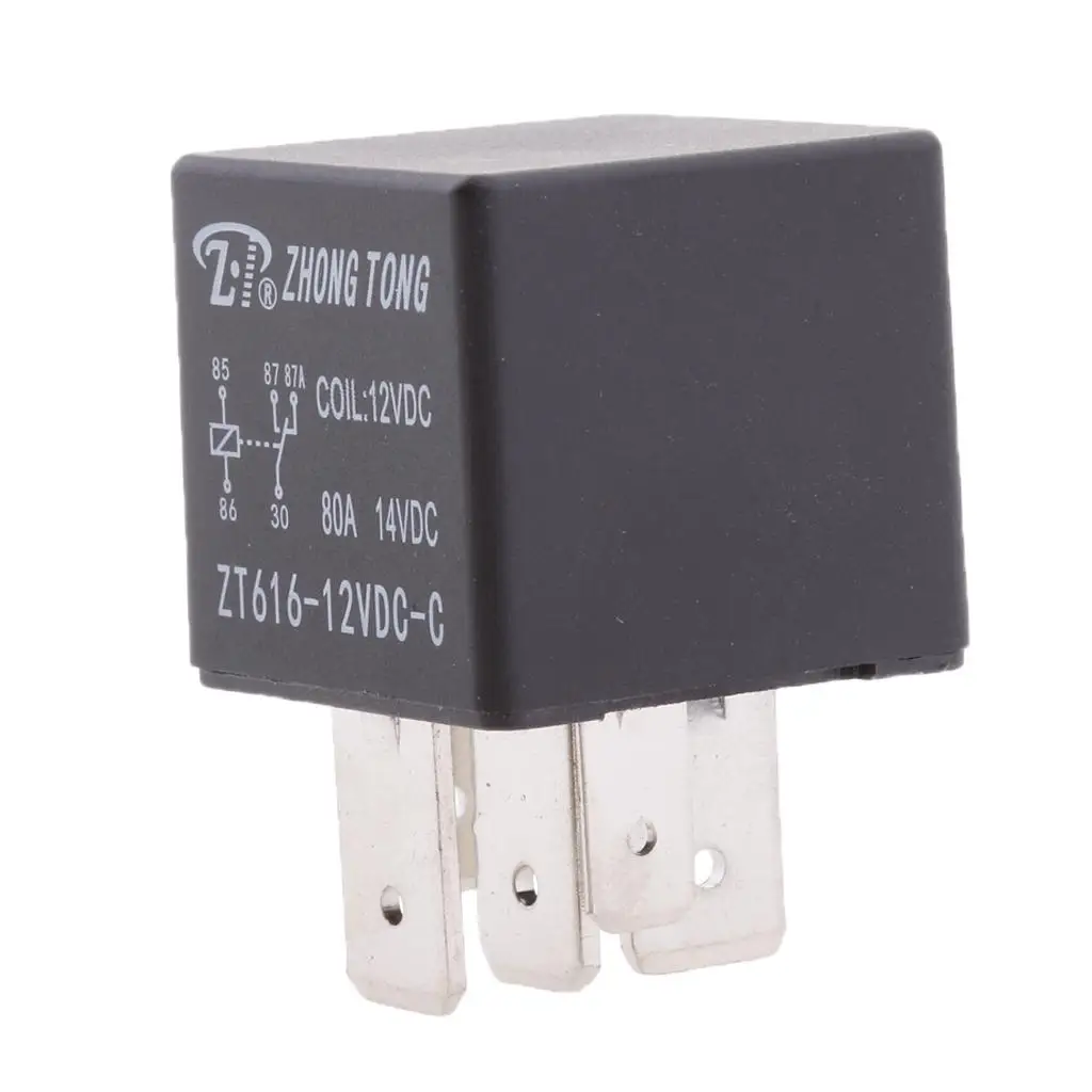 

SPDT Automotive Switching Relay With 5 Pin Contacts for Applications 12V 80A