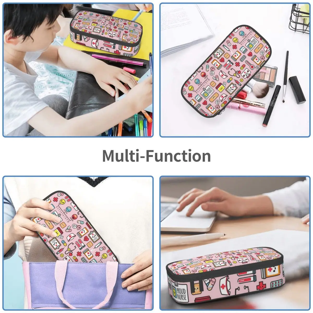 Imagem -05 - Grande Bolsa de Lápis para Meninos e Meninas Nurse Mode Pen Cases Storage Pen Bags Papelaria para Estudantes Escola e Escritório