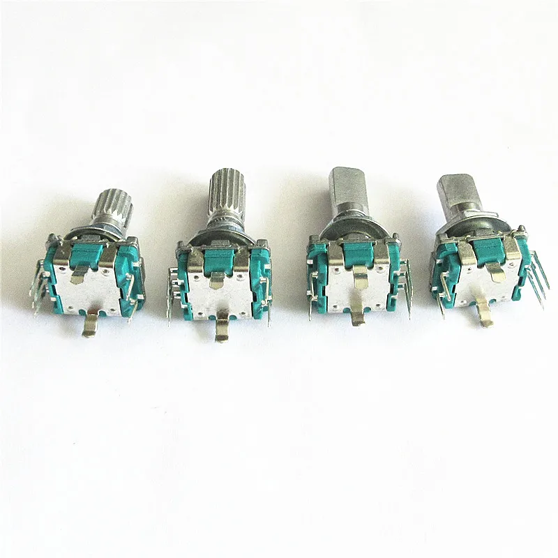 EC11 rotary encoder, coding switch, EC11 digital potentiometer with switch, five-pin handle, length 20MM, 15MM