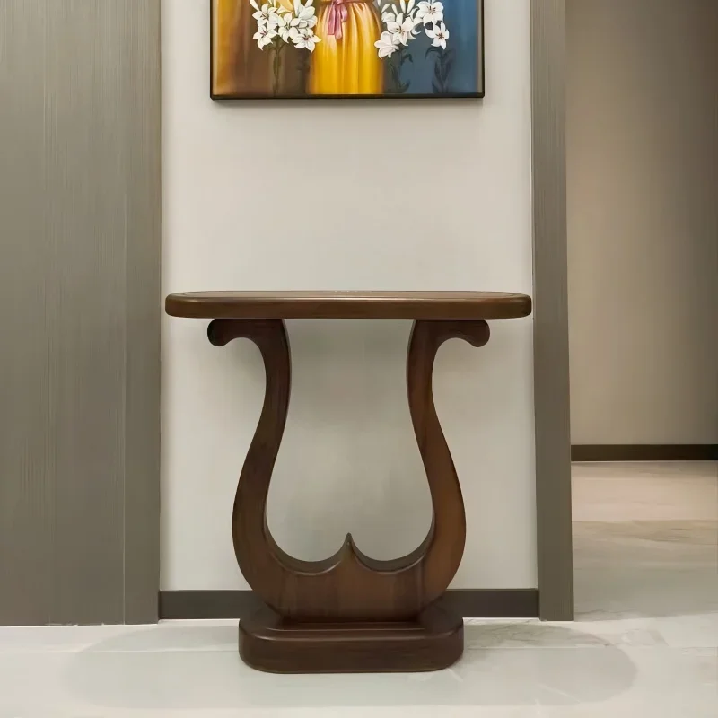Customizable Entryway Modern Corner Table Hallway Wood Salon Luxury Console Table Nordic Unique