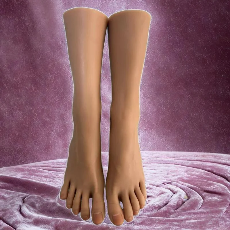 

Simulation Silicone Feet Model Female Mannequin for Foot Fetish Footjob Manicure Nail Art Practice TG4101 Color 3
