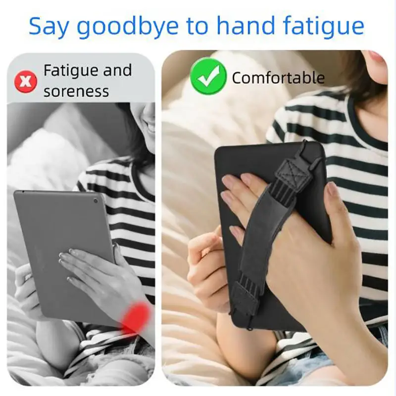 Universal E-Reader Sicherheit Handschlaufe Halter für 6-7" iPhone Finger Grip PU Leder Gummibänder Gürtel für Kindle Kobo Tablets – Detail 6
