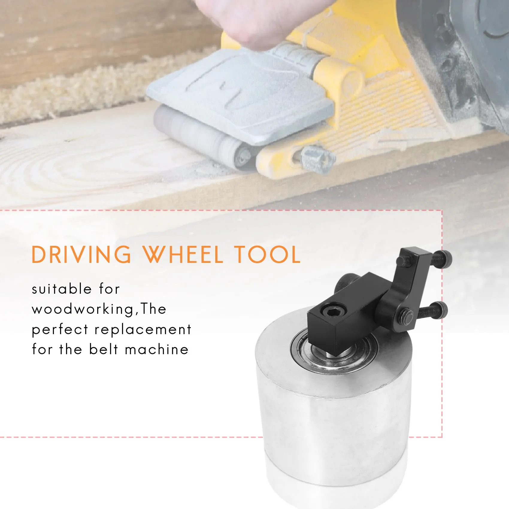 

ABWZ-Belt Grinder Wheelφ68x50mm Aluminum Alloy 6301 Bearing Driving Wheel For Sanding Machine Woodworking DIY Tool