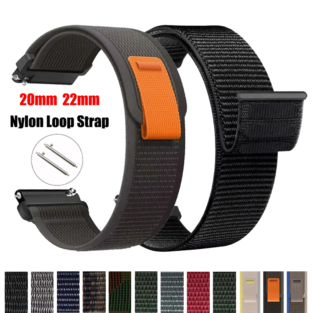 20mm 22mm Nylon Velcro Strap For HUAWEI Watch GT 6 pro/GT 5 4 3 46mm Bracelet For Watch 5 4/GT 3 2 42mm/Ultimate Woven Loop Band