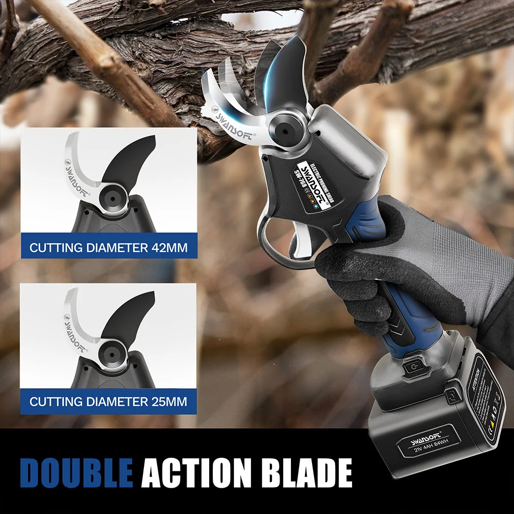 best seller 42MM SW-768 Efficient ScissorsBonsai Electric Tree Branches Garden Tools Cordless Pruner Lithium-ion Pruning Shear
