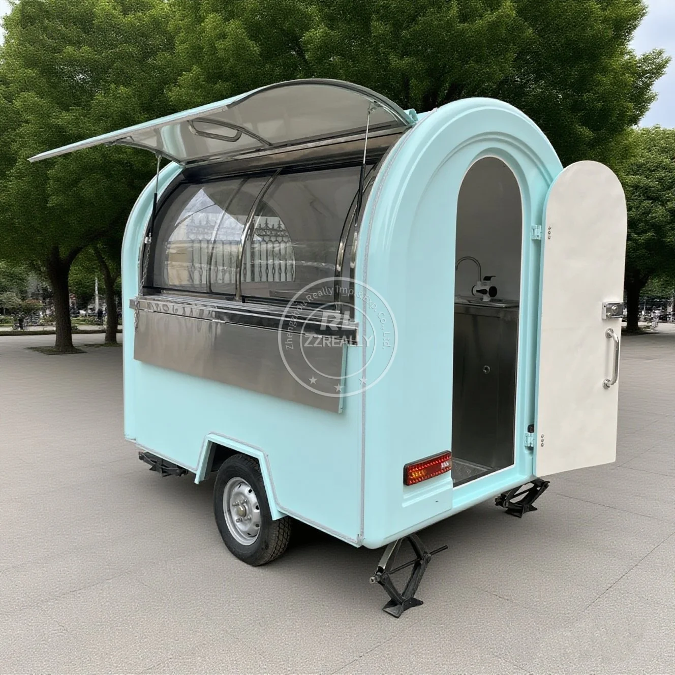 

High Quality Mobile Ice Cream BBQ Cart Food Cart Outdoor Fast Truck Food Trailer Stainless Steel Customization
