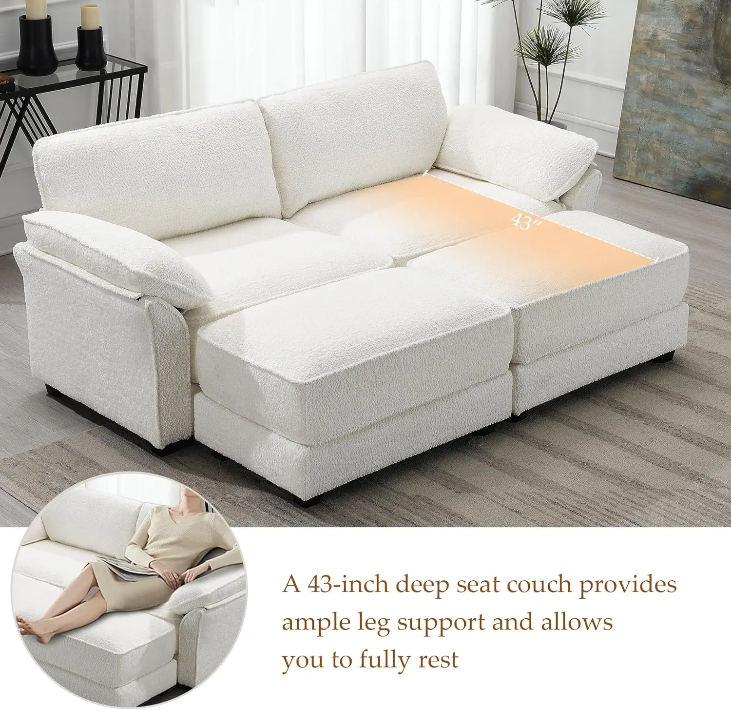 Sofa Love Seat Sleeper Sofa for Living Room, 81\