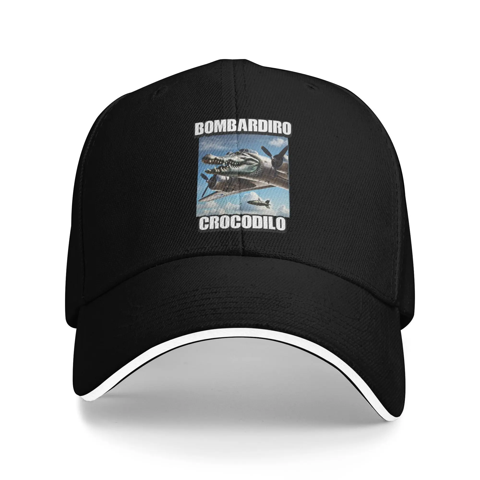 

Bombardiro Crocodilo Crocodile Plane Bomber Golf Cap Merchandise Leisure Dad Hat For Men Women Daily Headewear Gift