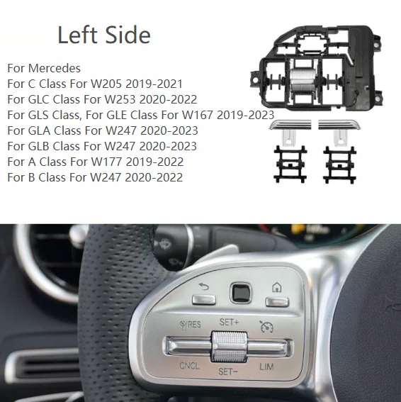Car Steering Wheel Control Switch Repair Kit 0999058106 For C Class For W205 2019-2021 Interior Parts view 4