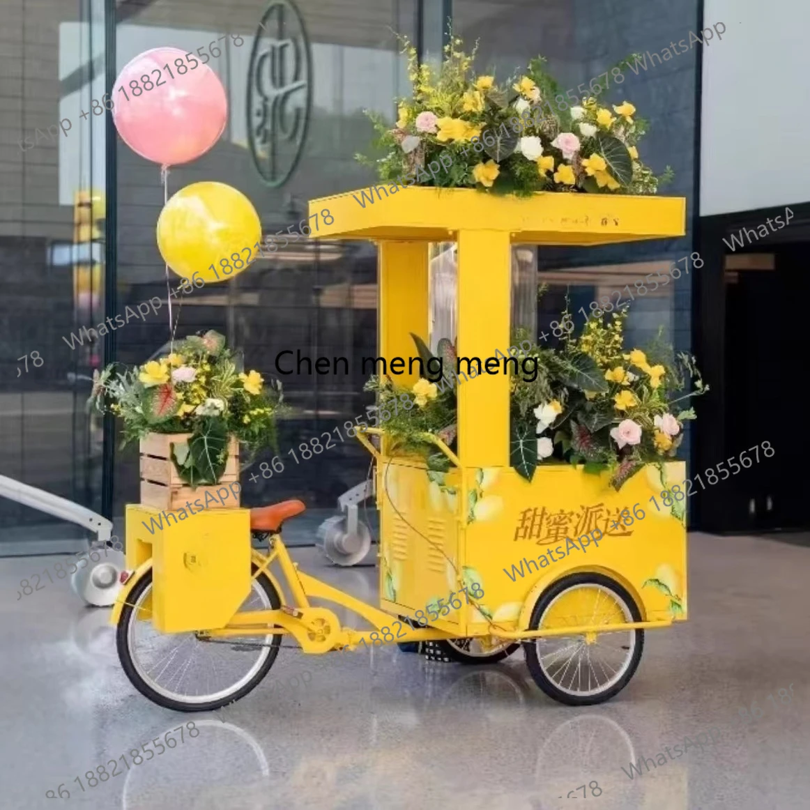 

Movable display car Tricycle special cart Commercial stall float