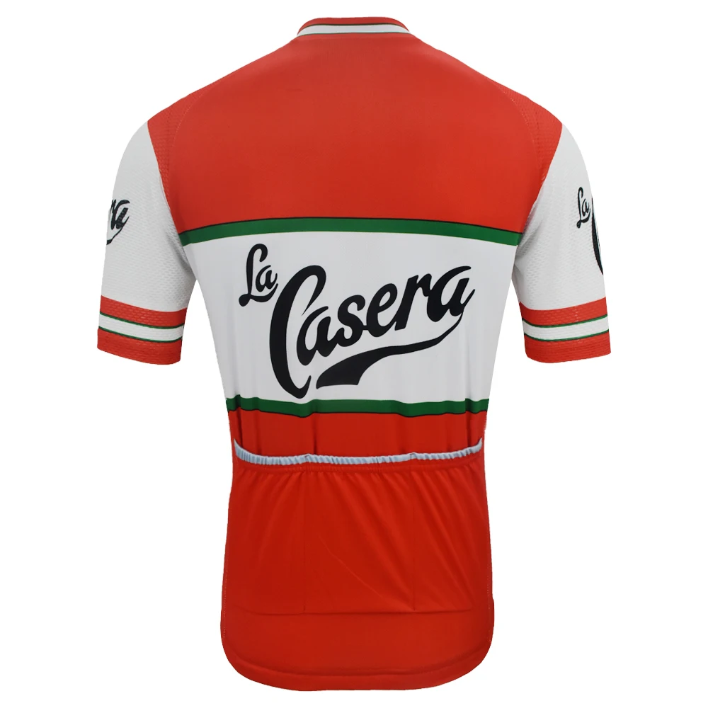 Bahanontes La Casera Retro Cycling Jersey and Cycling Cap Red Bike Jersey Team Road Bicycle Clothing