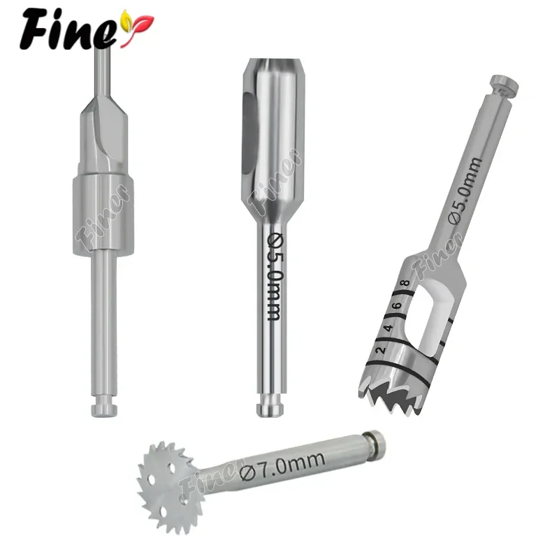 

Dental Trephine Drill Bur Tissue Punch Bone Saw Disk Dental Bone Harvest Drill Dental Countersunk Drill Abutment Bone Remove