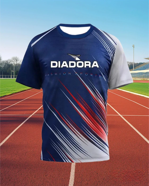 Vendita calda Fitness Manica corta DIADORA Badminton Abbigliamento sportivo T-shirt Comodo absorción del sudore traspirante Abbigliamento da ciclismo