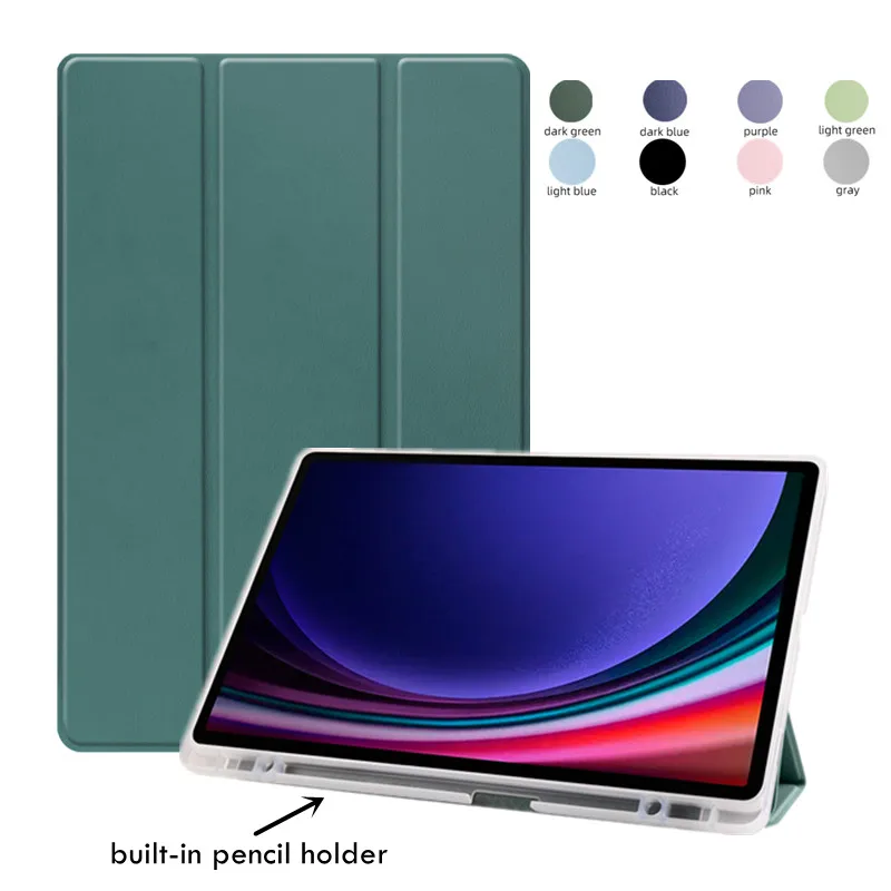 

Cover For Samsung Galaxy Tab S9 FE S9 FE+ Case with Pencil Holder Soft Back Funda For Samsung Galaxy Tab S10 FE Case SM-X520