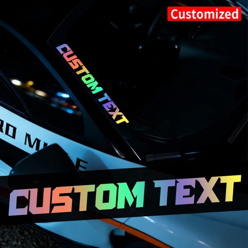 1PC Blood Racing Font Custom Car Windshield Stickers Personalized Tuning Waterproof DIY Vehicle Window Body Durable Vinyl Decals