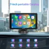 ESSGOO 7 インチワイヤレス CarPlay カーラジオ Android 自動マルチメディアビデオプレーヤーポータブルタッチスクリーン AUX BT ユニバーサル起亜おもちゃ 3