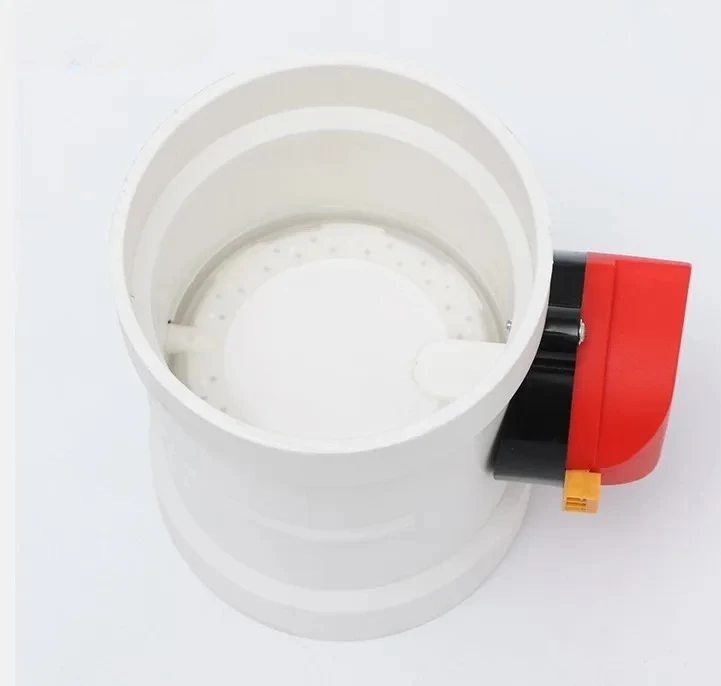 75/110/160/200mm ABS Plastic Motorized Damper PVC Check Valve Air Duct Volume Controller For Ventilation Pipe 220VAC