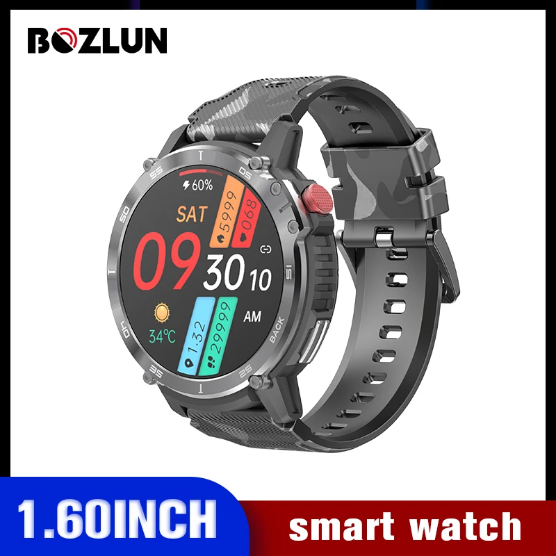 

BOZLUN 1.6 inch Swimming Bluetooth Call Smartwatch 400mAh IP68 Waterproof 4G ROM 1G RAM Local Music Player Sports Smart Watch