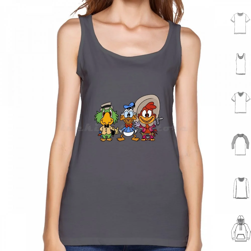 The Three Gentlebirds Tank Tops Print Cotton The Three Caballeros