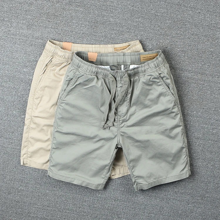 

Summer Ice Silk Thin Five-Point Pants Men's Trendy Loose Casual orts Beachwear Workwear Straight Leg mid Waist