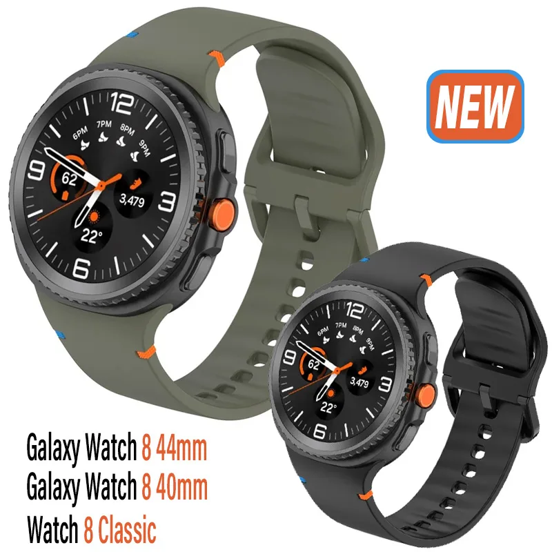 

Original Silicone Strap for Samsung Galaxy Watch 8 Classic Quick Breathable Wristband for Galaxy Watch 8 40mm 44mm Accessories