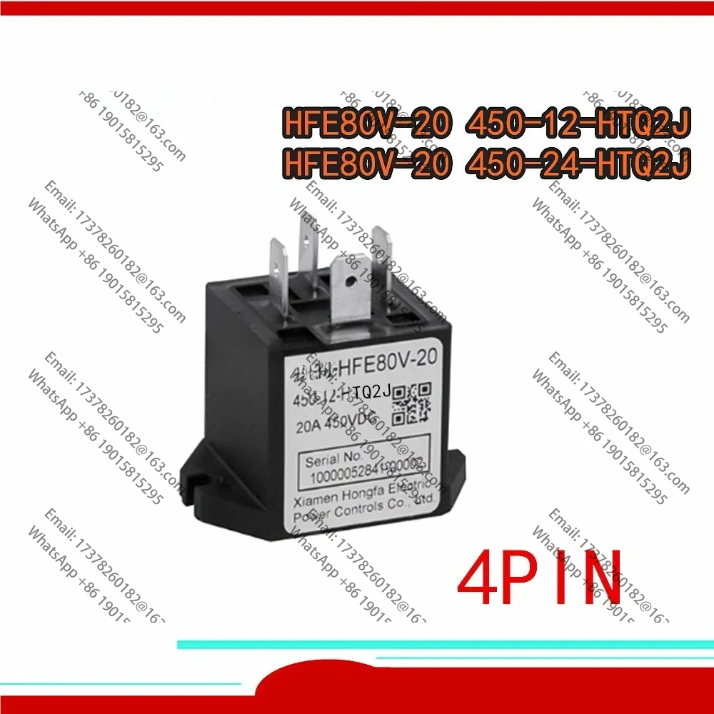 

Новое автомобильное реле HFE80V-20 450-12-HTQ2J HFE80V-20-450-24-HTQ2J HFE80V 20 450 12 HTQ2J 20A 450VDC Контактор высокого напряжения