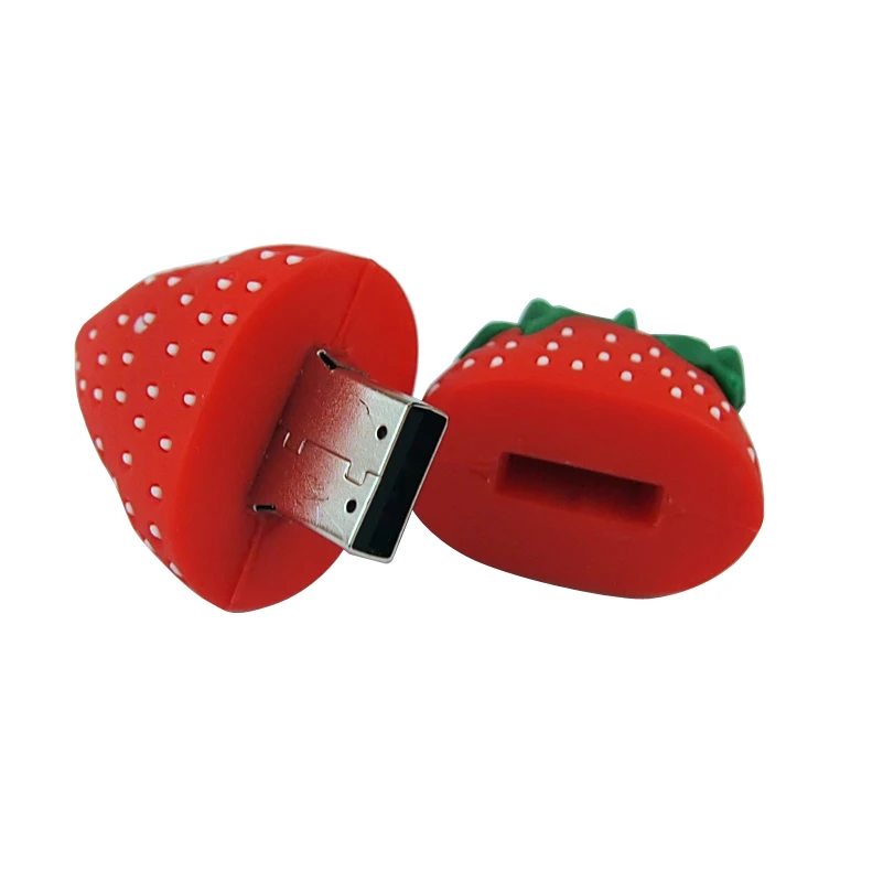 Cartoon Strawberry USB Flash Drive 4GB 8GB 16GB 32GB 64GB Cute Pen Drive Pendrive Flash U Stick USB 2.0 Memory Stick Hot Sale