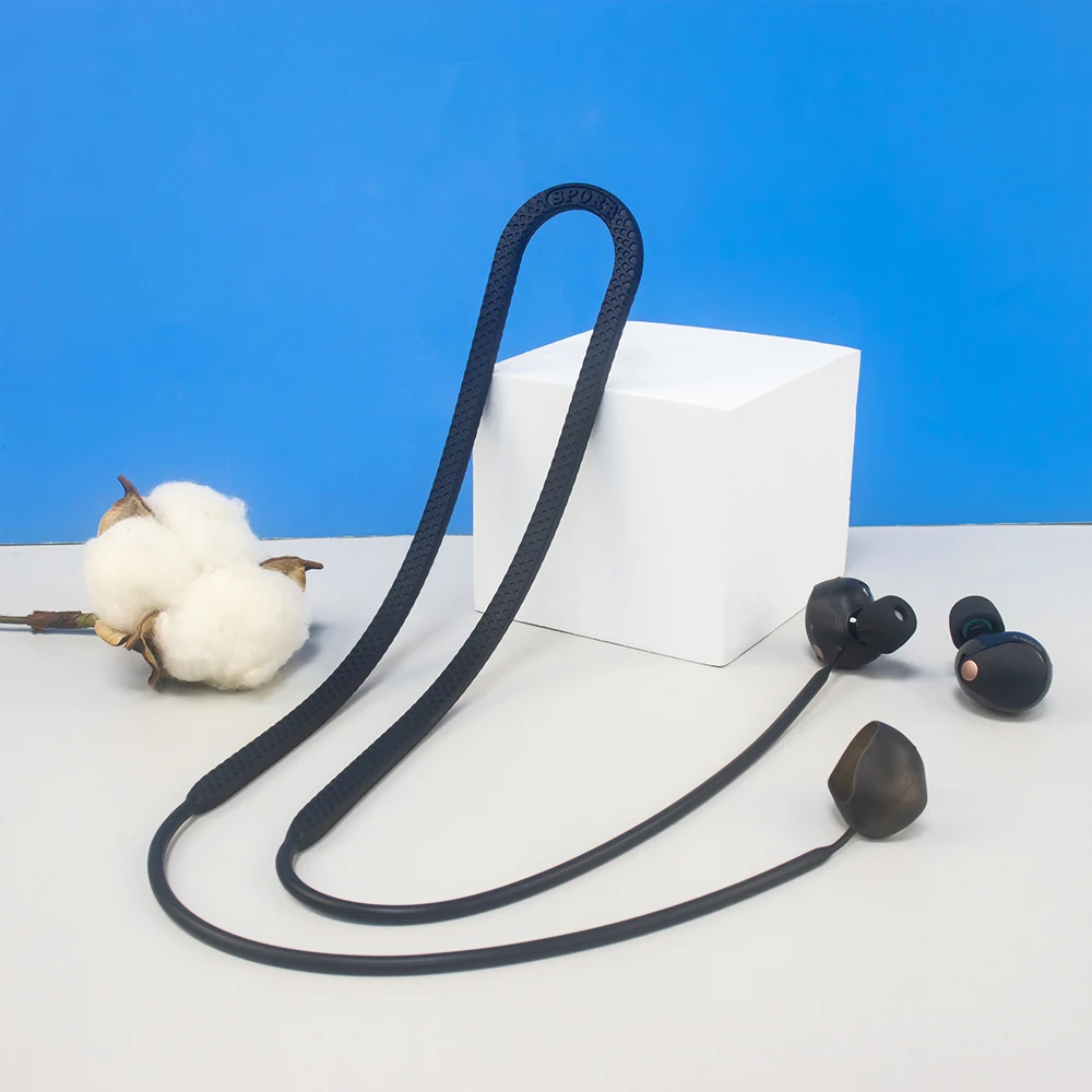 Correa antipérdida de silicona para auriculares, Cable de soporte para auriculares Sony WF-1000XM5, cuerda para el cuello