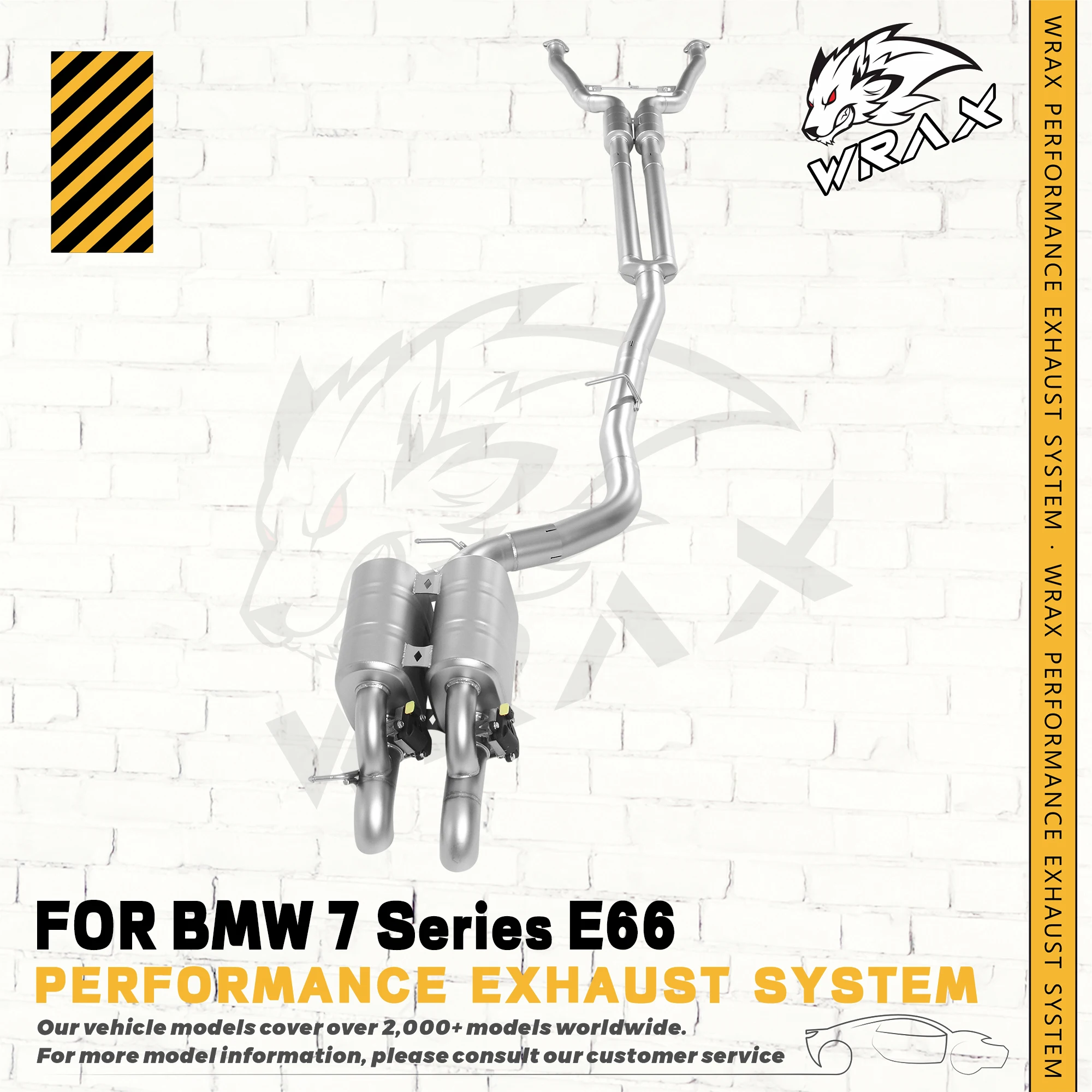 

WRAX Racing Performance Catback Exhaust Muffler Pipe Sport Sound for BMW 7 Series E66 Car Accessories Direct Fit Replacement