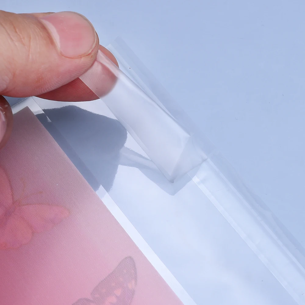 100 Stück Selbstklebende Klare Plastiktüten mit Schmetterlings- und Blumendruck "Für Dich" für Armbänder, Halsketten, Selbstversiegelnde Schmuckbeutel – Detail 2