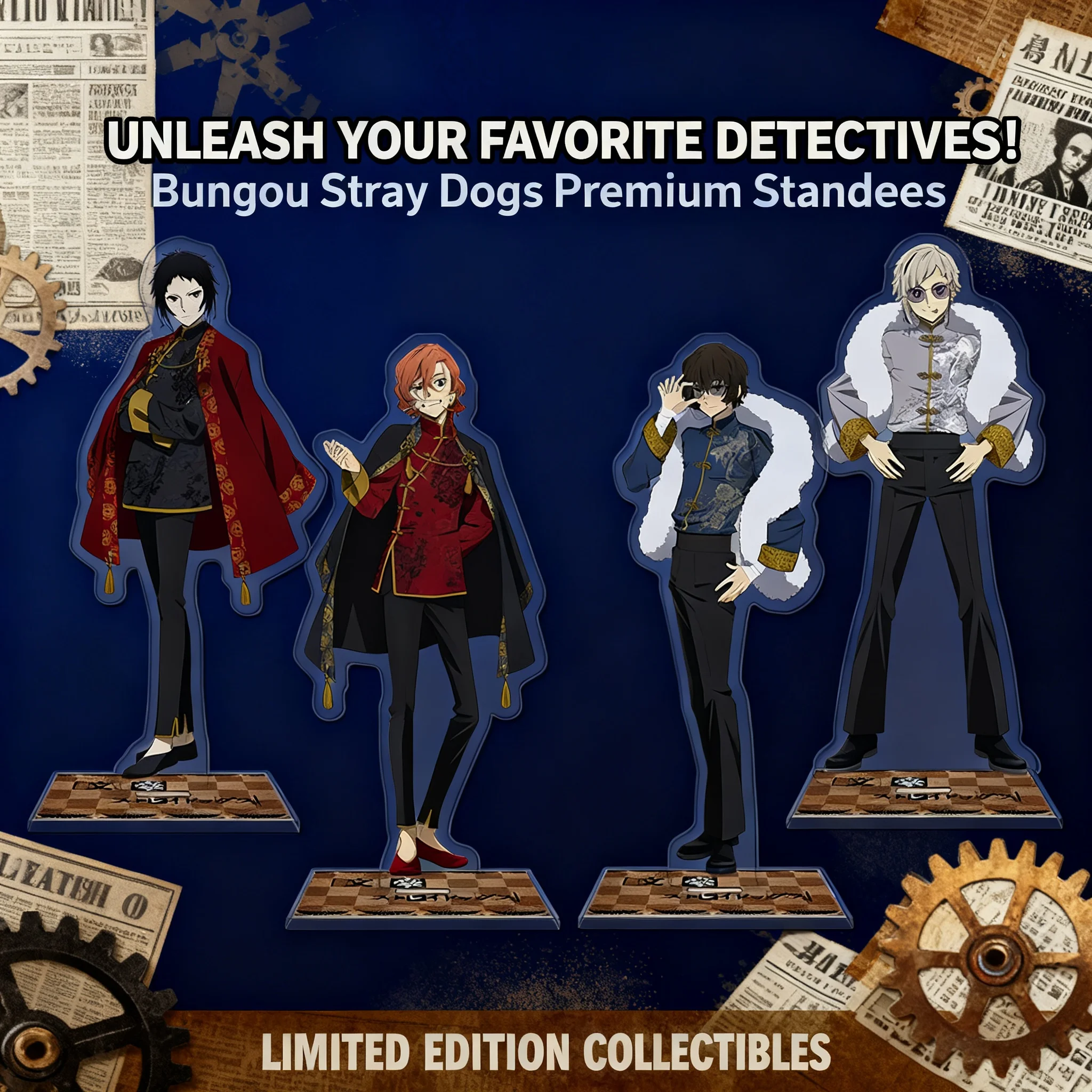 

New! Bungou Stray Dogs Acrylic Stand 119-144 Double Sided High Definition Acrylic Display Custom Made Support Distribution