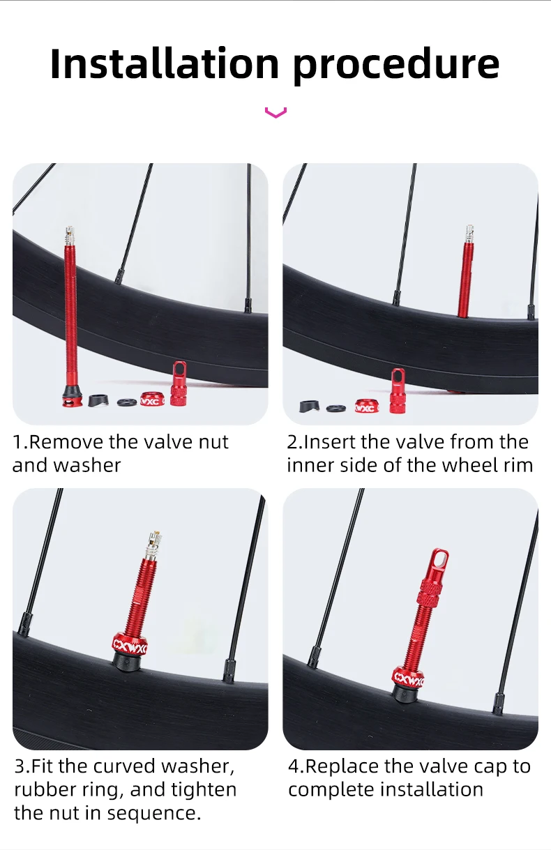 CXWXC 1 Paar Fahrrad Presta Ventil 45/65/85mm Aluminium Legierung Ventil Für Tubeless Straße/MTB/Gravel Fahrrad Felge Ventil Zubehör – Detail 12