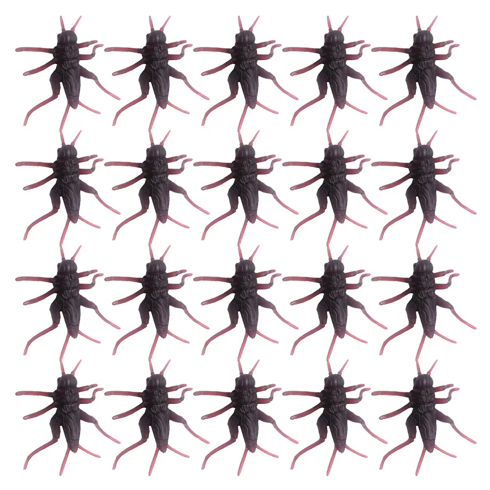 

80 шт. реалистичных имитаций крикетов, реквизит для розыгрышей, настольное украшение, креативный пластиковый декор, изысканные статуэтки маленьких животных