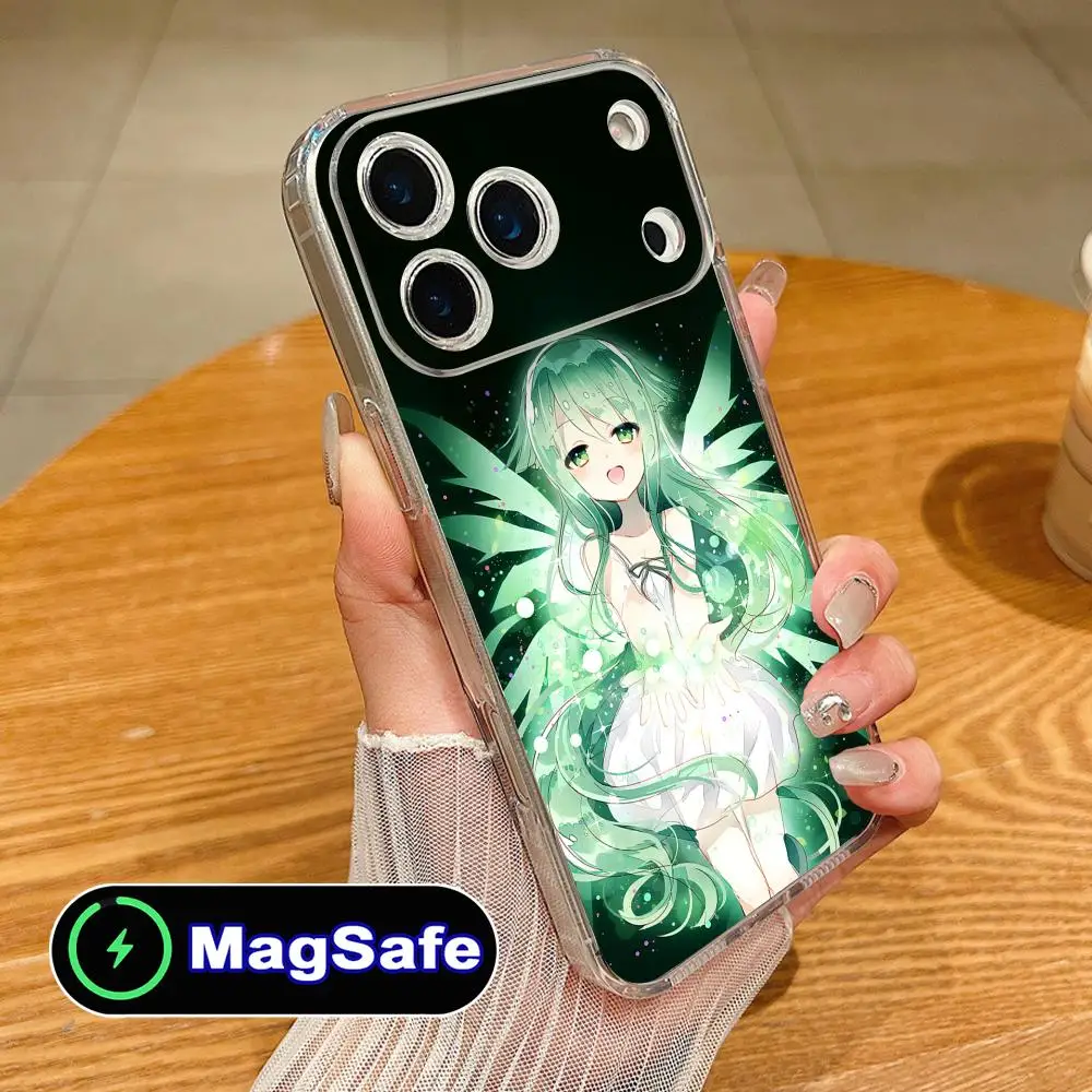 Saya no Uta حافظة هاتف محمول لهاتف آيفون 17 16 15 14 13 12 11 Air Pro Max Plus Mini Magsafe غطاء ملون شفاف جميل