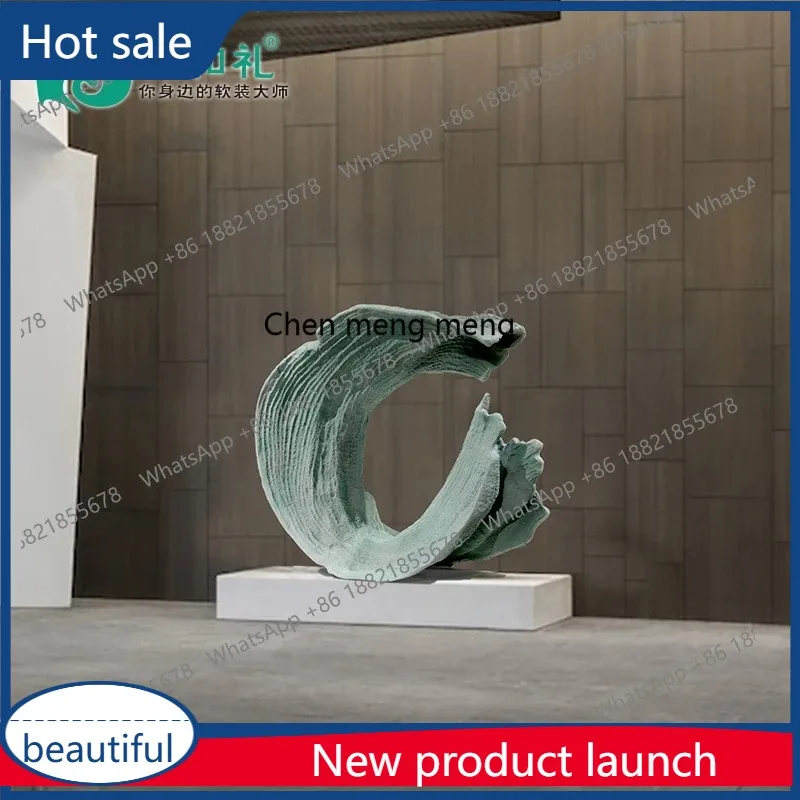 A50 Lobby Abstract Floor Sculpture Ornament Sales Office Large Interior Fiberglass Crafts