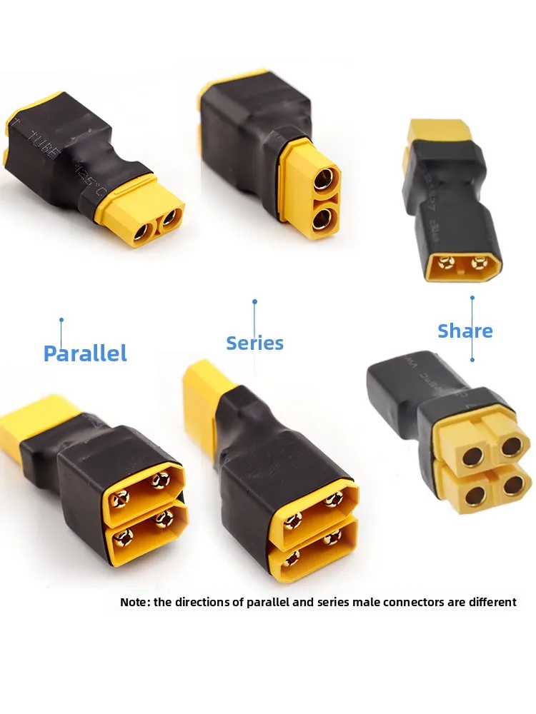 1/5/10pcs Aircraft Model Lithium Battery Adapter XT30 XT60 XT90 Series Adapter, Parallel Plug, Original Connector Wholesale